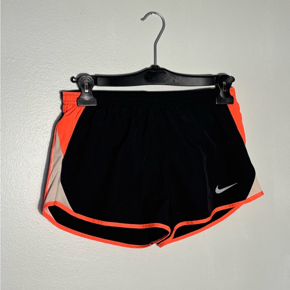 Nike Women's Running Shorts in Black and Orange - Picture 1 of 5